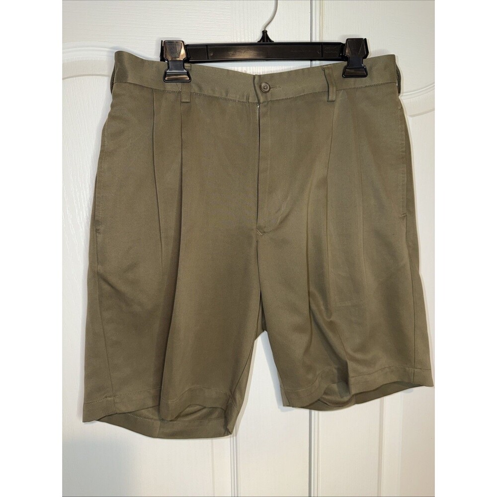 Lone Cypress Shorts Pebble Beach Mens Size 33 Luxury Green Pleats Dressy Casual